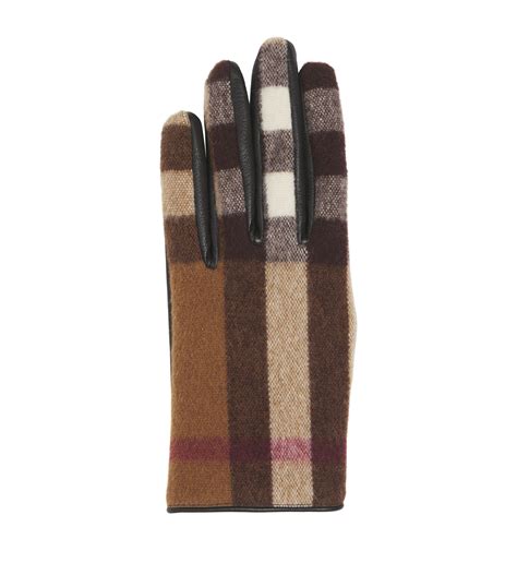 burberry check print gloves|burberry beanies women's.